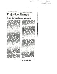 Choctaw Tribal Property Litigation: Update and Plans, 1971-04-17