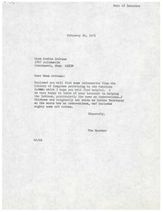 Commendation for Bureau of Indian Affairs&#39; Industrial Development Branch, 1971-01-01 - 1971-12-31
