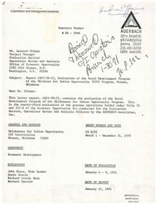 Empowering Eastern Oklahoma Indian Communities: OIO Rural Development Proposal, 1969-12-01