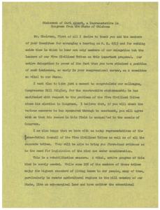 Inquiry Regarding Cherokee Tribe Payments, 1950-01-05