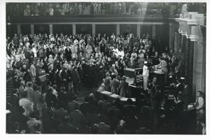 Joint session of Congress with Carl Albert, William R. Tolbert, Jr. (President of Liberia), and others. September 23, 1976, 1976-09-23