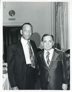 Carl Albert posing with Irvin Nickens., 1950-01-01 - 1976-12-31