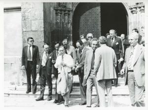 Carl Albert with President Josip B. Tito of Yugoslavia and others., 1975-08-04
