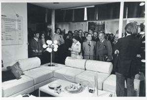 Mary Albert and President Josip B. Tito of Yugoslavia with several others during a House delegation trip. August 1975, 1975-08-04