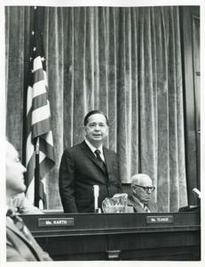 Carl Albert speaking at an unidentified function., 1950-01-01 - 1976-12-31