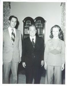 Carl Albert with unidentified people., 1950-01-01 - 1976-12-31