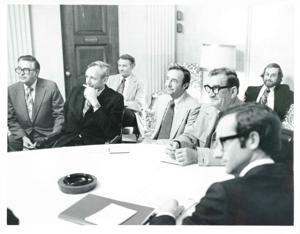 Clement Zablocki and several men seated at a round table., 1950-01-01 - 1976-12-31