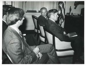 Several unidentified men seated in chairs., 1950-01-01 - 1976-12-31