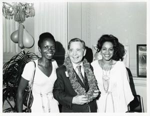Carl Albert with unidentified people at his birthday party, 1976, 1976-05-10