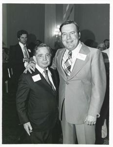 Carl Albert with unidentified people at his birthday party, 1976, 1976-05-10