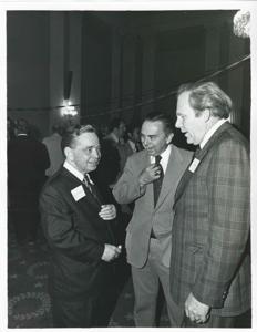 Carl Albert with unidentified people at his birthday party, 1976, 1976-05-10