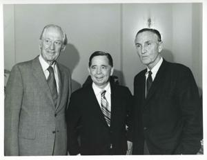 Carl Albert, Les Arends, and Mike Mansfield Carl Albert&#39;s birthday party. May 10, 1974, 1974-05-10