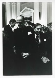 Carl Albert speaking with Daniel Flood., 1950-01-01 - 1976-12-31