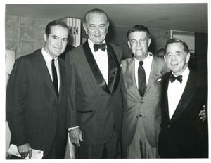 Carl Albert, Ed Edmondson, Lyndon B. Johnson, and an unidentified man., 1950-01-01 - 1976-12-31