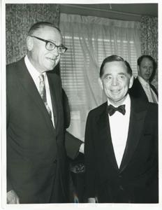 Carl Albert with unidentified men., 1950-01-01 - 1976-12-31