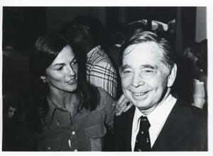 Carl Albert speaking with an unidentified woman., 1950-01-01 - 1976-12-31