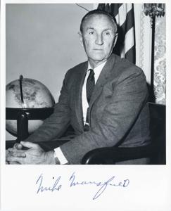Close-up of Mike Mansfield., 1950-01-01 - 1976-12-31