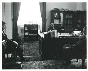 Carl Albert with unidentified men., 1950-01-01 - 1976-12-31