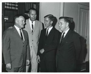 Carl Albert with unidentified men., 1950-01-01 - 1976-12-31
