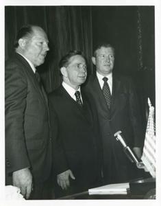 Carl Albert with unidentified men., 1950-01-01 - 1976-12-31