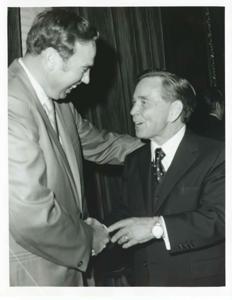 Carl Albert with unidentified people., 1950-01-01 - 1976-12-31