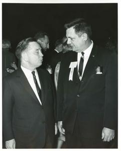 Carl Albert with unidentified men., 1950-01-01 - 1976-12-31