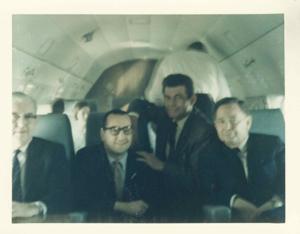 Carl Albert, Tom Steed, and others in an airplane., 1950-01-01 - 1976-12-31