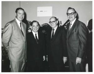 Carl Albert with unidentified people., 1950-01-01 - 1976-12-31