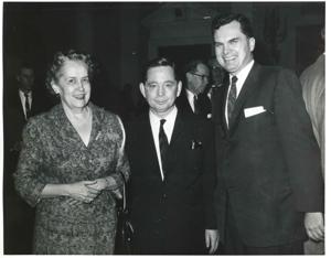 Carl Albert with unidentified people., 1950-01-01 - 1976-12-31