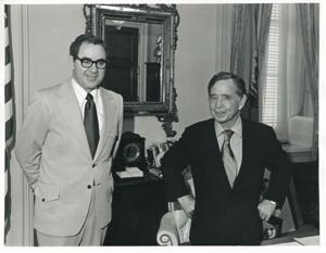 Carl Albert with unidentified men., 1950-01-01 - 1976-12-31