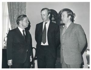 Carl Albert with unidentified men., 1950-01-01 - 1976-12-31