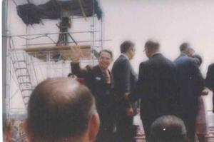 Carl Albert at the dedication of the McClellan-Kerr Arkansas River Navigation System., 1971-06-05