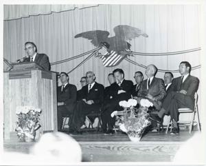 Carl Albert with unidentified people., 1950-01-01 - 1976-12-31