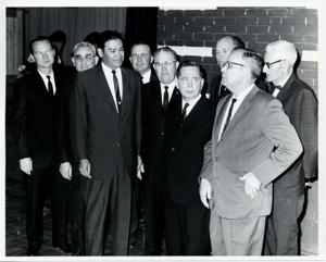 Carl Albert with unidentified people., 1950-01-01 - 1976-12-31