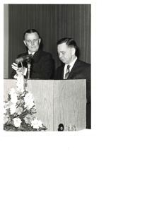 Carl Albert, Marcus Cohn, and unidentified woman., 1950-01-01 - 1976-12-31