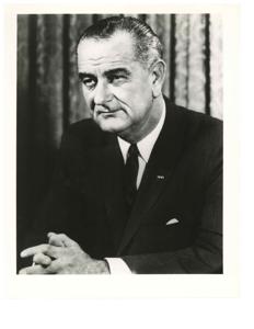 Lyndon B. Johnson with Mr. and Mrs. Fred Harris. June 11, 1964, 1964-06-11