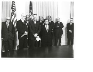 Lyndon B. and Lady Bird Johnson, John W. McCormack, Mike Mansfield, Carl Hayden, Hale Boggs, and Carl Albert., 1950-01-01 - 1976-12-31