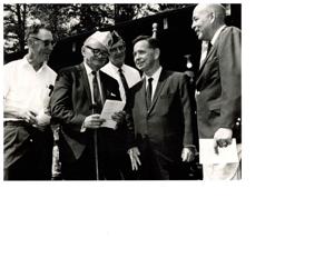 Carl Albert with a VFW group in Speaker&#39;s office., 1950-01-01 - 1976-12-31