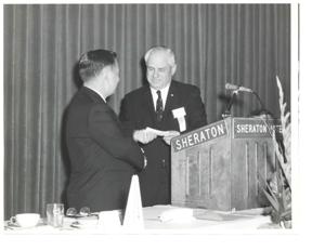 Carl Albert with a DAV group in the Speaker&#39;s office., 1950-01-01 - 1976-12-31