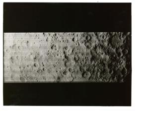 Moon photo from lunar Orbiter I. August 1966, 1966-08-18