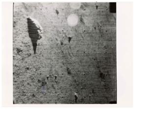Moon photo taken by Surveyor I. June 1966, 1966-06-03