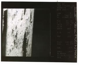 Moon photo taken by Surveyor I. June 1966, 1966-06-03