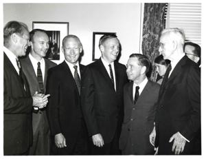 Carl Albert with astronauts., 1950-01-01 - 1976-12-31