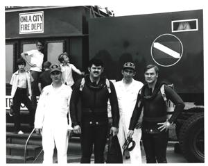 Hogging for fish in McAlester, Oklahoma.  Armed Forces Day 1973, 1973-05-19