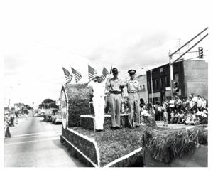 Parade scenes in McAlester, Oklahoma on Armed Forces Day. 1974, 1974-05-18