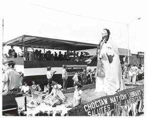 Parade scenes in McAlester, Oklahoma on Armed Forces Day. 1974, 1974-05-18
