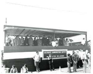Parade scenes in McAlester, Oklahoma on Armed Forces Day. 1974, 1974-05-18