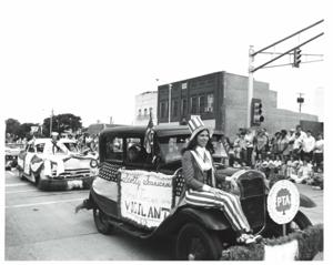 Parade scenes in McAlester, Oklahoma on Armed Forces Day. 1974, 1974-05-18