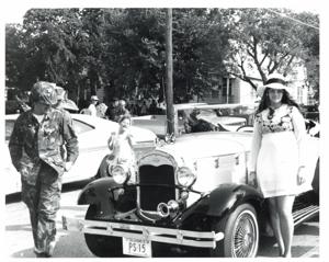 Parade scenes in McAlester, Oklahoma on Armed Forces Day. 1974, 1974-05-18