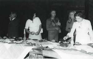 Mary Albert with several women during the House delegation trip to USSR, Romania, Yugoslavia. August 1975, 1975-08-04